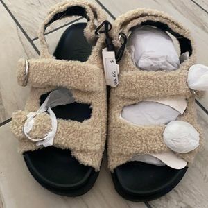 Zara teddy sandals